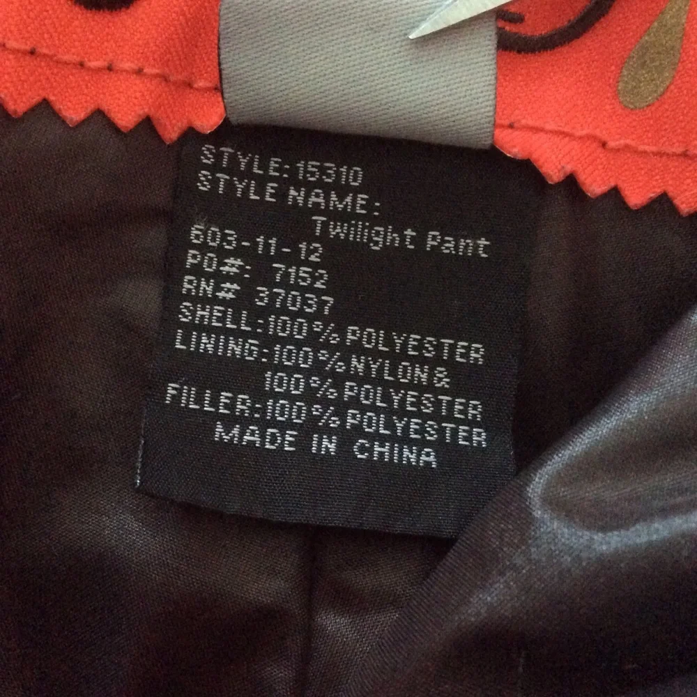 Obermeyer Unisex Twilight Pant Bright Orange Ski Board Snow Pants Junior 14